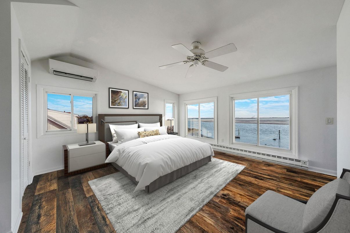 Bedroom, Interior, Water, Wood Texture Flooring