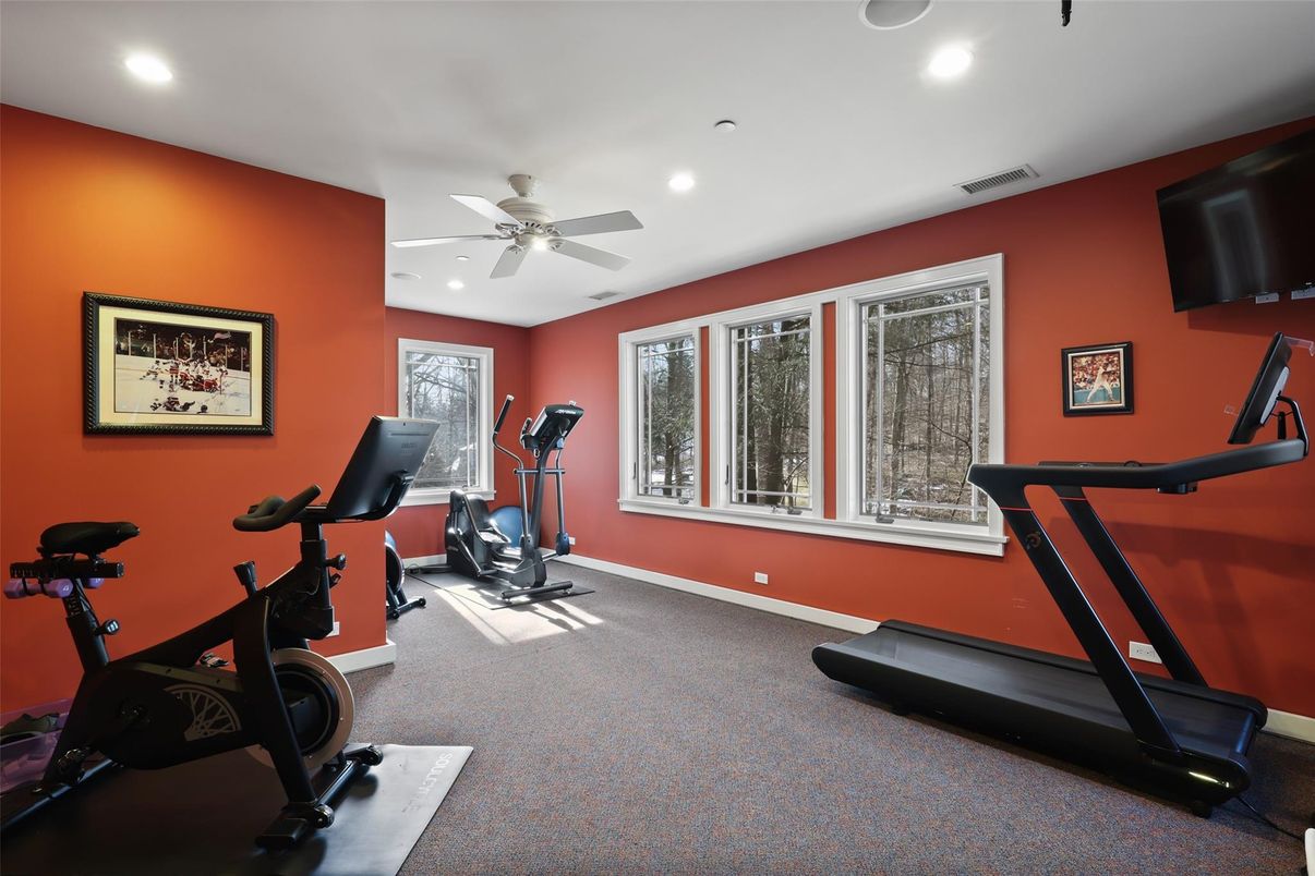 Fitness Equipment, Interior, Recessed Lighting