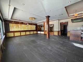 Garage, Interior, Recessed Lighting, Wood Texture Flooring