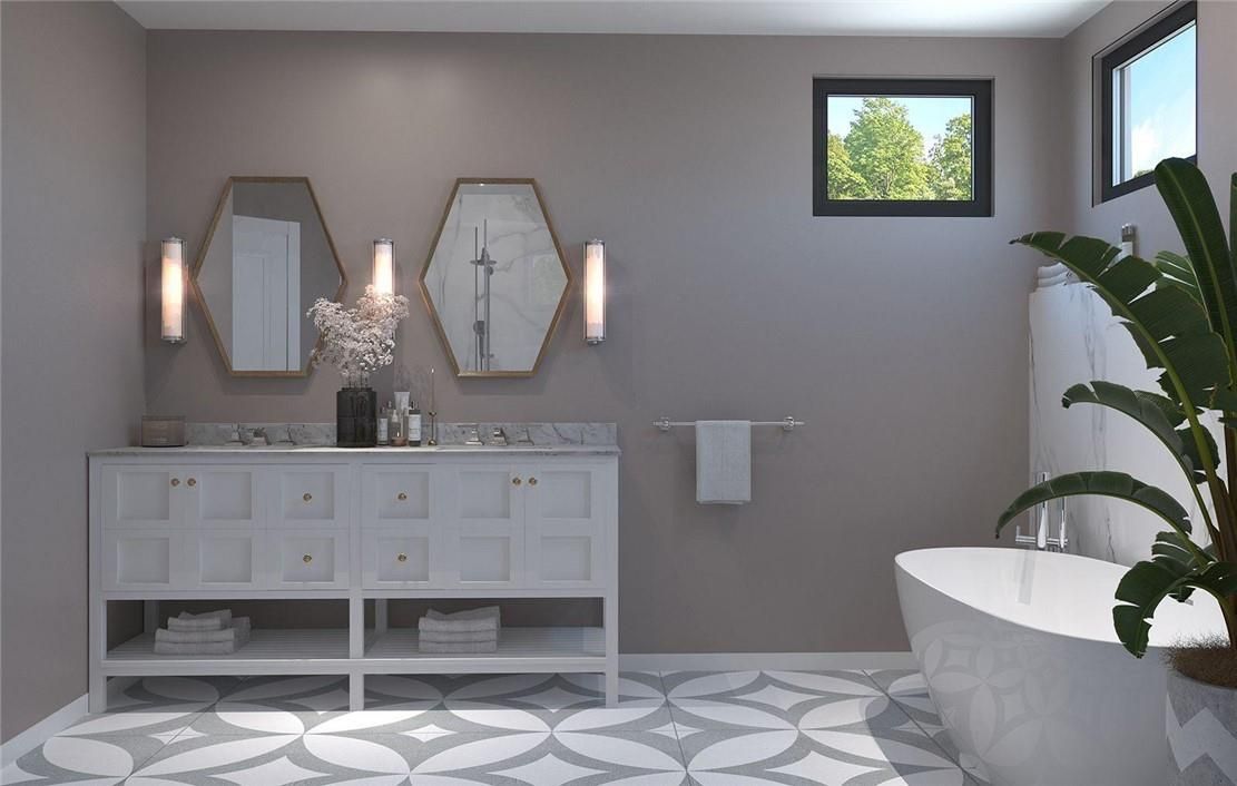 Bathroom, Dual Sink Vanities, Free Standing Baths, Interior