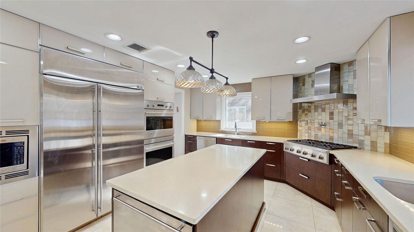 Interior, Kitchen, Pendant Lights, Recessed Lighting, Stainless Steel Appliances