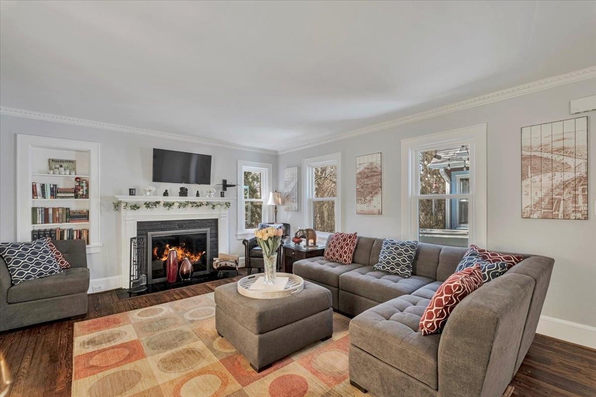 Fireplace, Interior, Living room, Wood Texture Flooring