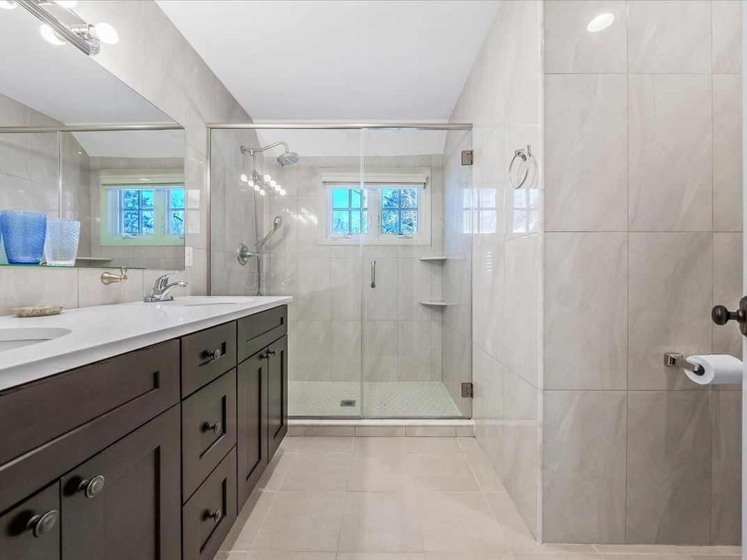 Bathroom, Dual Sink Vanities, Glass Shower, Interior