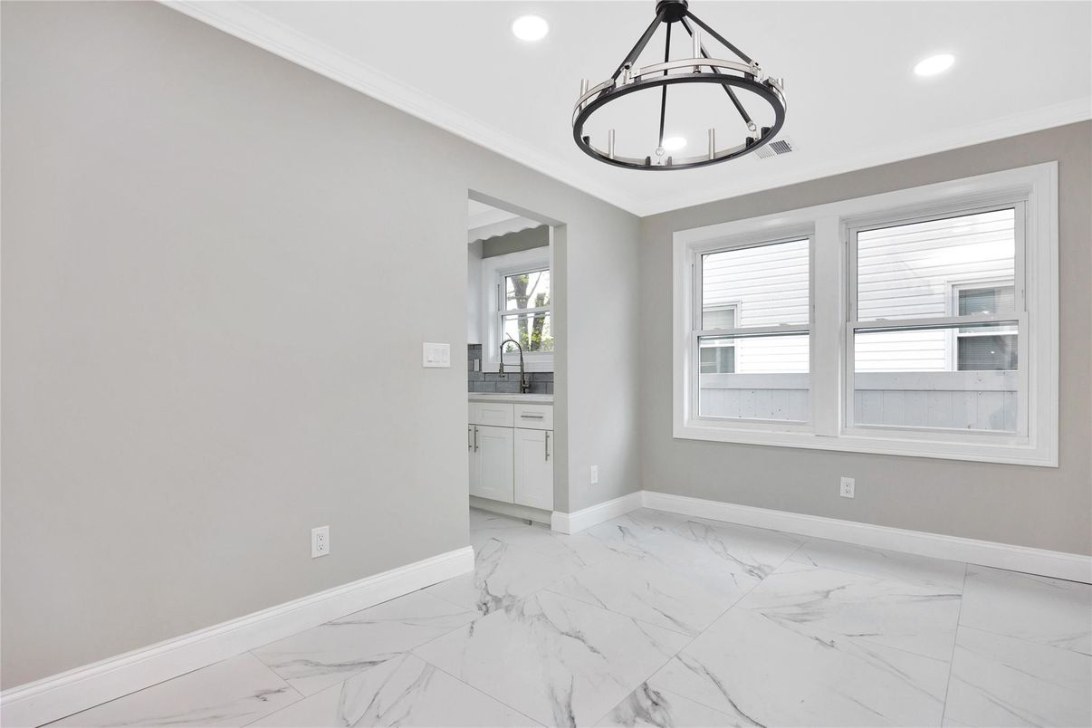 Empty room, Interior, Marble, Pendant Lights, Recessed Lighting