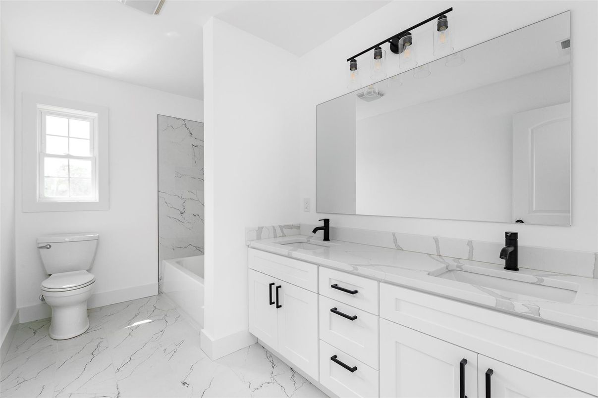 Bathroom, Dual Sink Vanities, Interior, Marble, Marble Walls