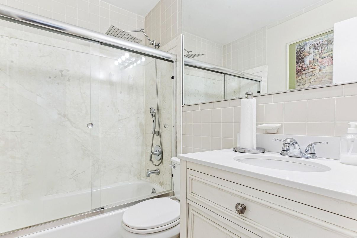 Bathroom, Glass Shower, Interior, Marble Walls