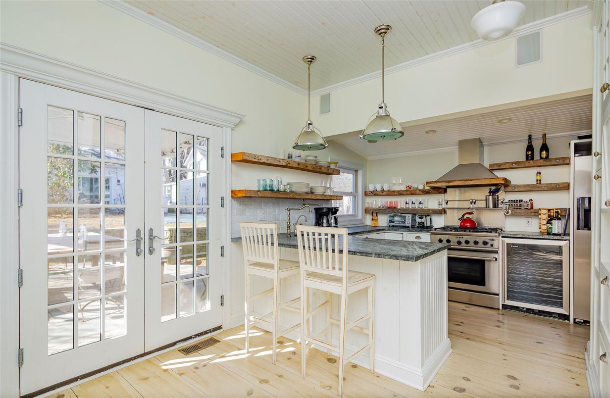 Interior, Kitchen, Pendant Lights, Stainless Steel Appliances, Wood Texture Flooring