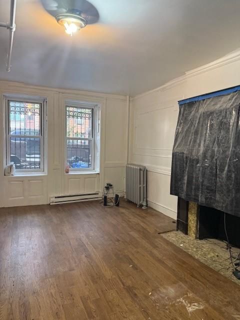 Empty room, Fireplace, Interior, Wood Texture Flooring