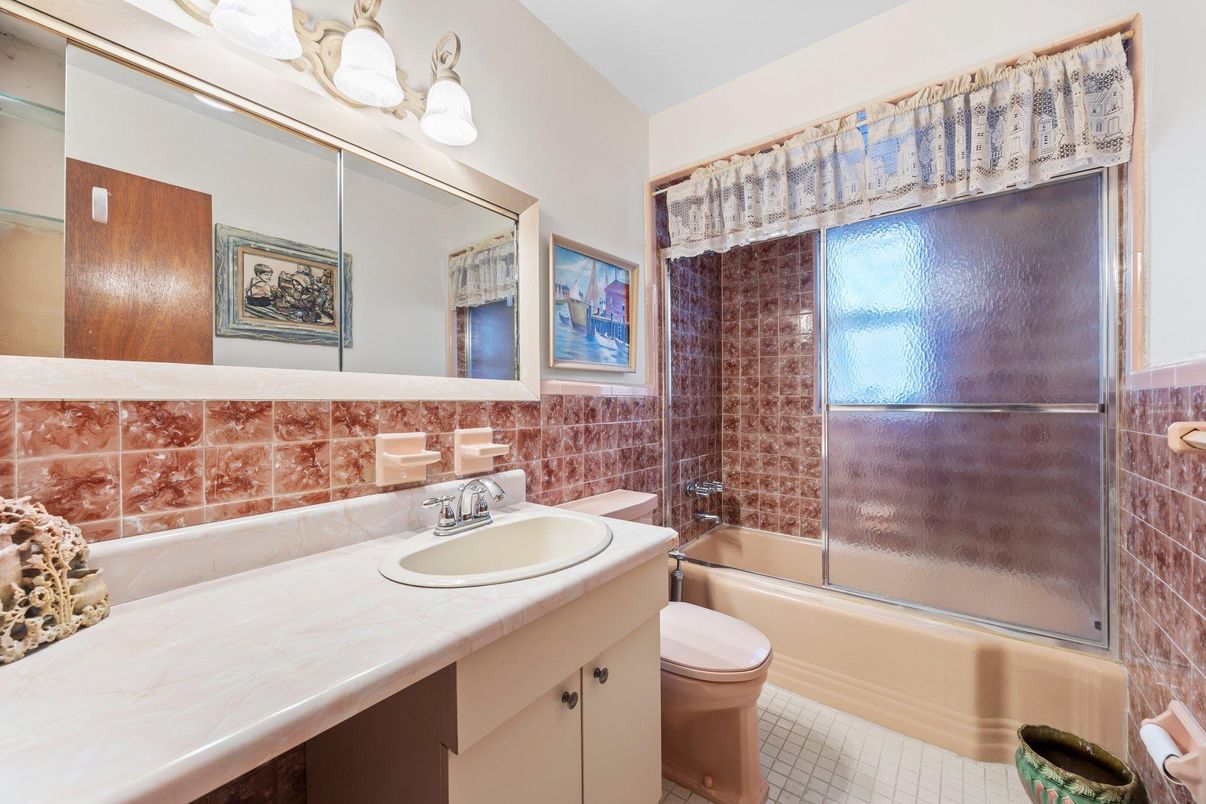 Bathroom, Glass Shower, Interior, Tile Countertops