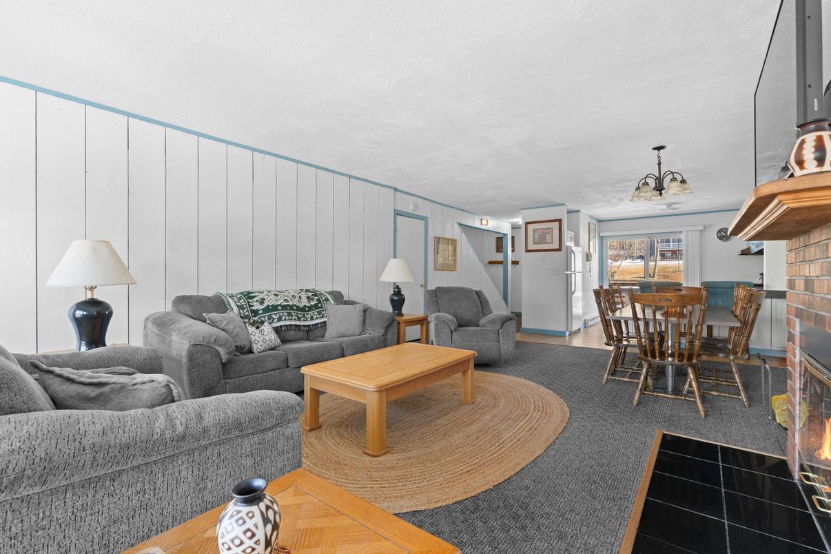 Dining room, Fireplace, Interior, Living room