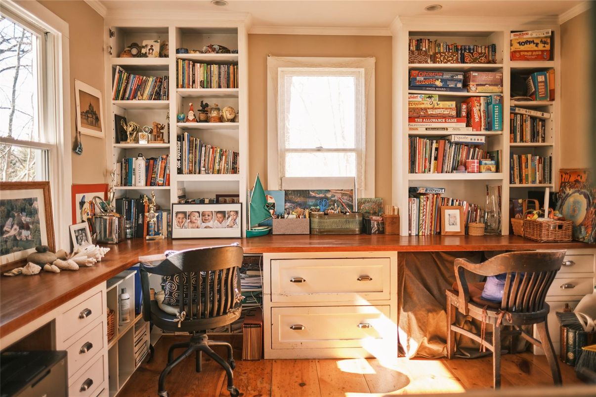 Home Office, Interior, Wood Texture Flooring