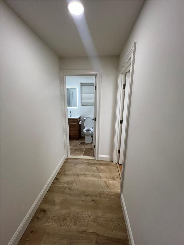 Bathroom, Interior, Recessed Lighting, Wood Texture Flooring