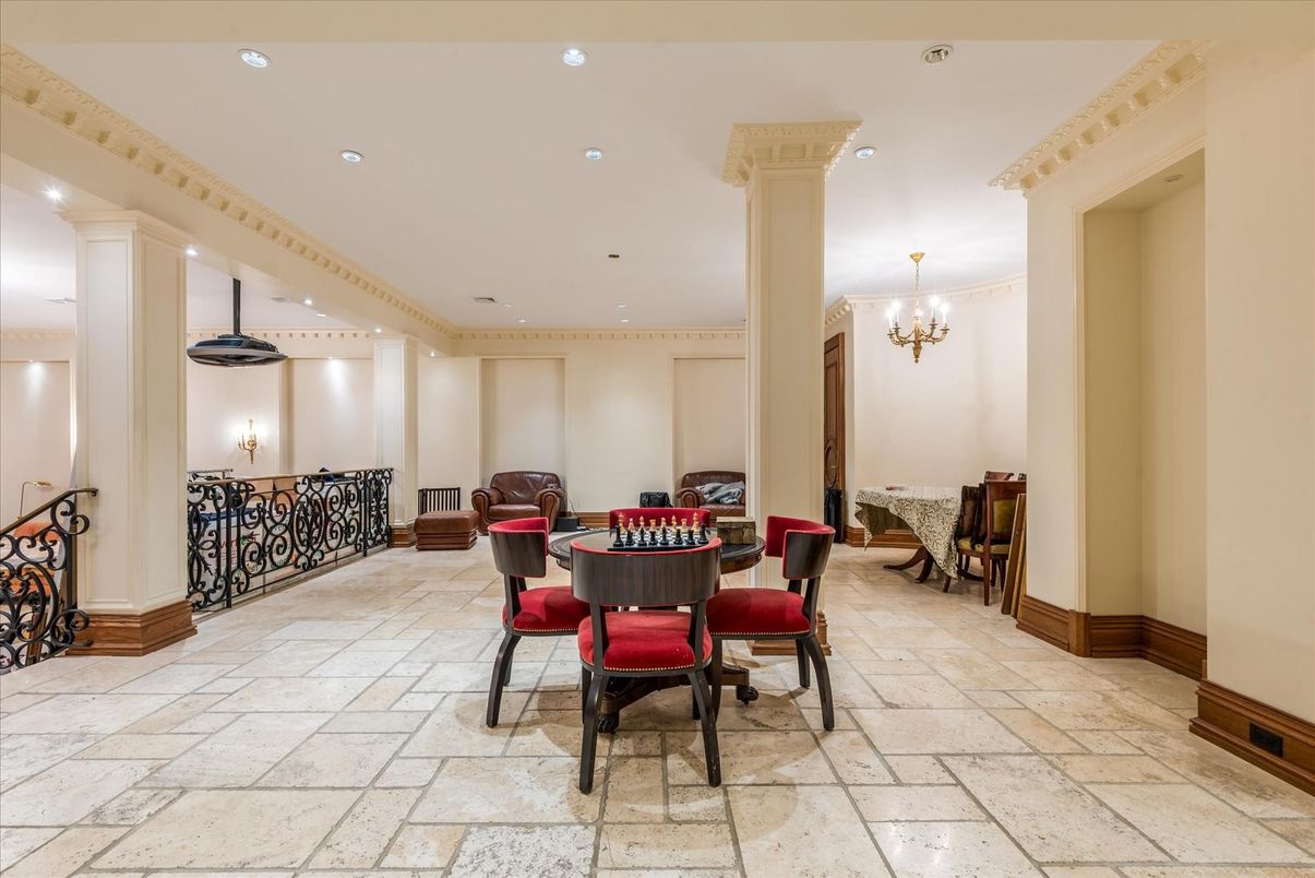 Chandelier, Dining room, Interior, Recessed Lighting
