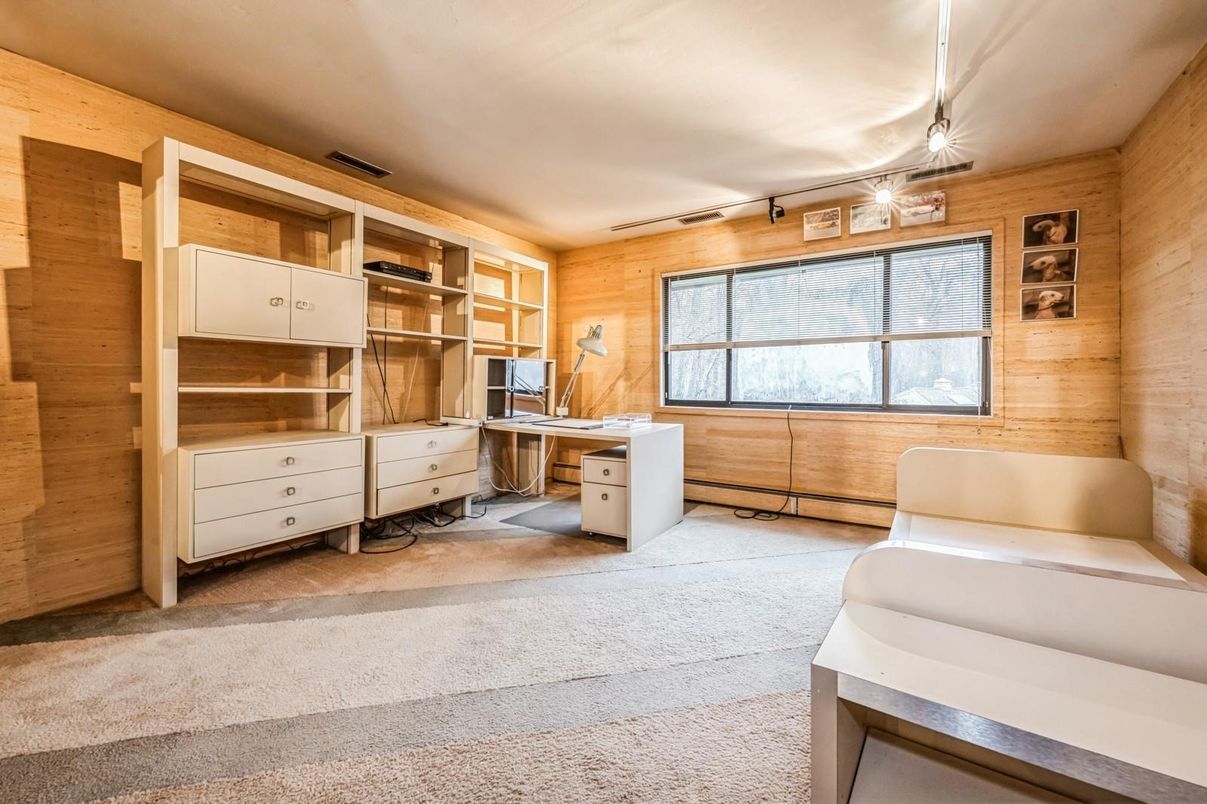 Home Office, Interior, Wooden Walls