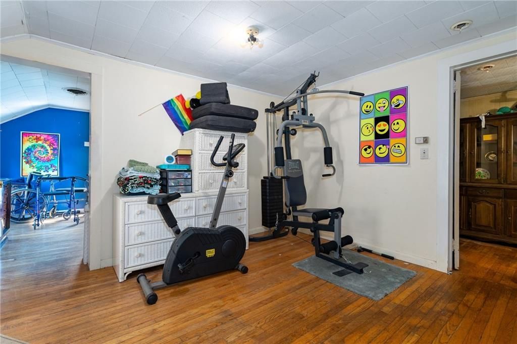 Fitness Equipment, Interior, Wood Texture Flooring