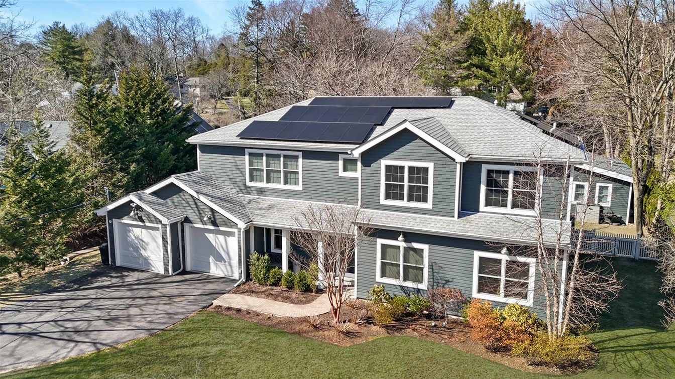 Attached, Exterior, Facade, Solar Panels, Farmhouse