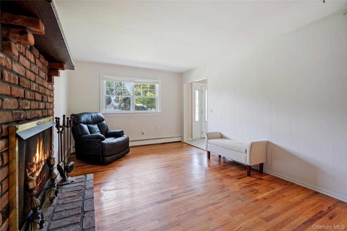 Fireplace, Interior, Stone Walls, Wood Texture Flooring