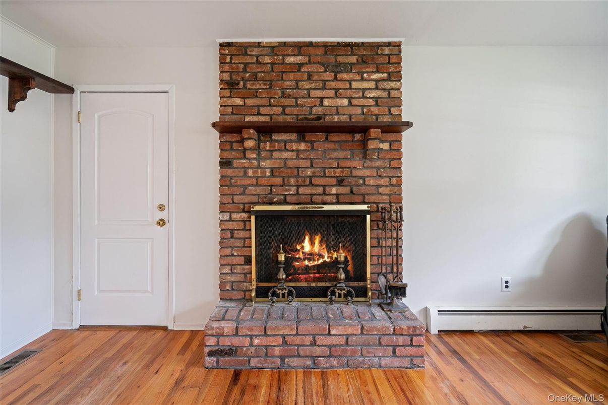 Fireplace, Interior, Wood Texture Flooring
