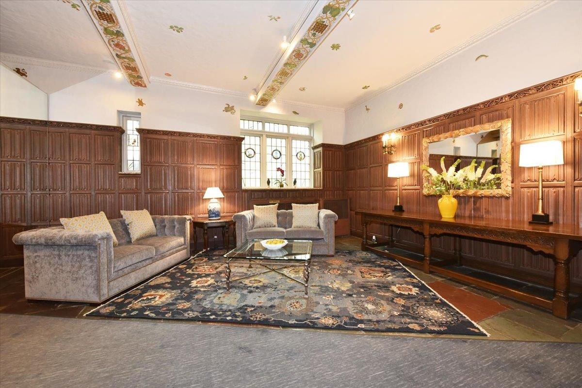 Interior, Living room, Recessed Lighting, Wood Texture Flooring, Wooden Walls