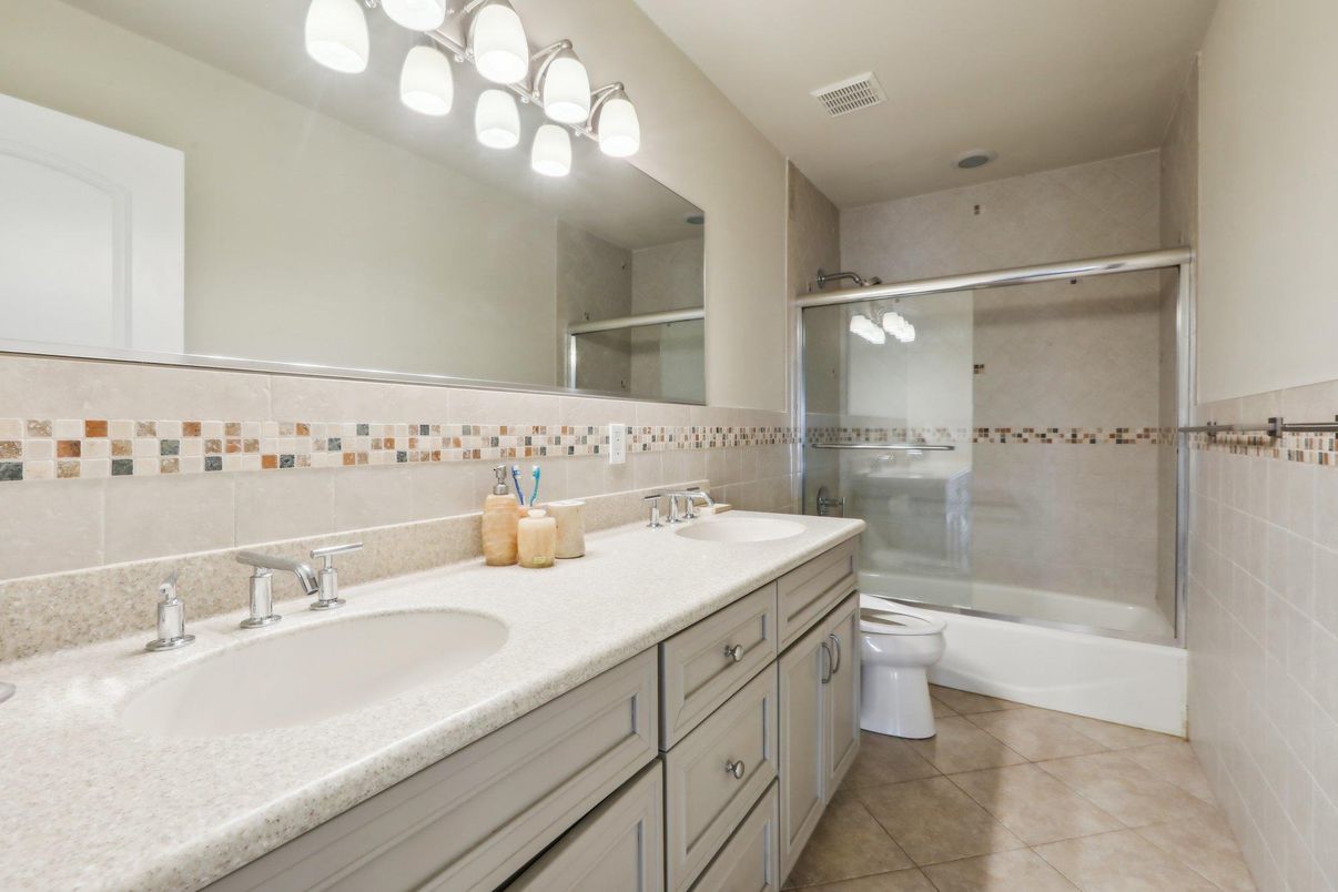Bathroom, Dual Sink Vanities, Glass Shower, Interior