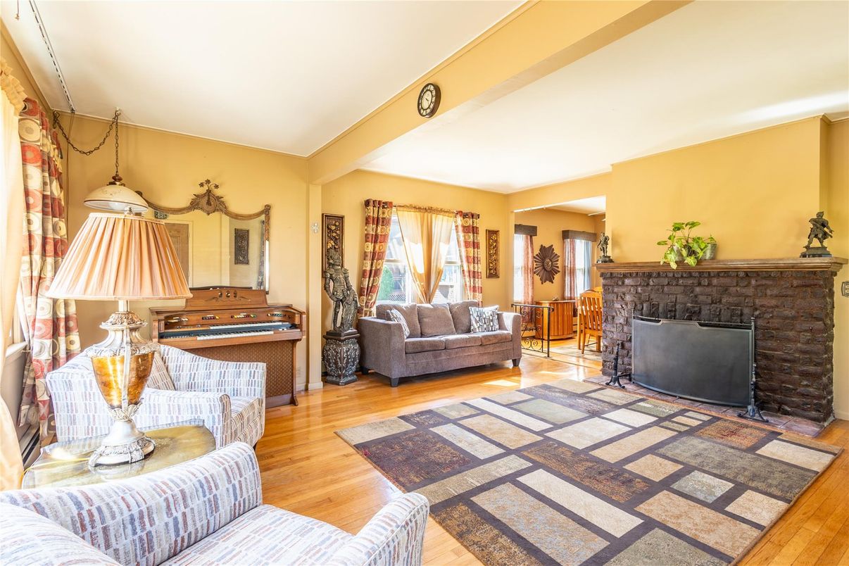 Fireplace, Interior, Living room, Piano, Wood Texture Flooring