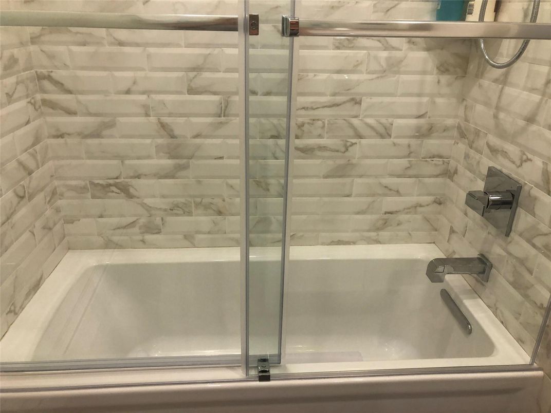 Bathroom, Glass Shower, Interior, Marble Walls