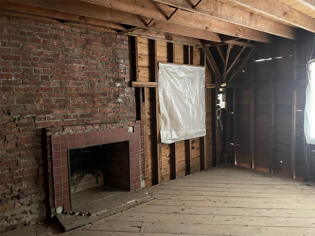 Fireplace, Interior, Stone Walls, Wood Texture Flooring
