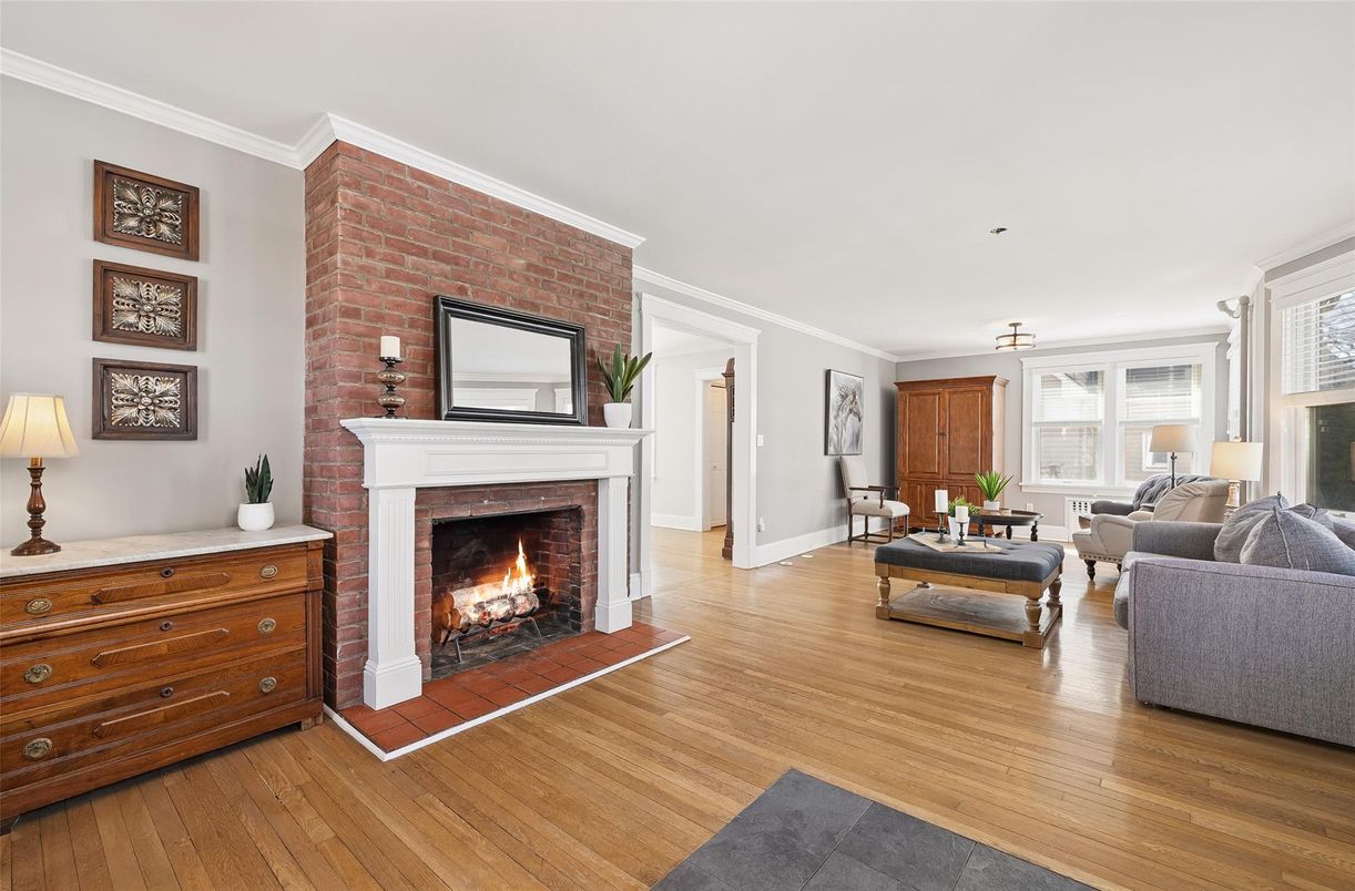 Fireplace, Interior, Living room, Stone Walls, Wood Texture Flooring