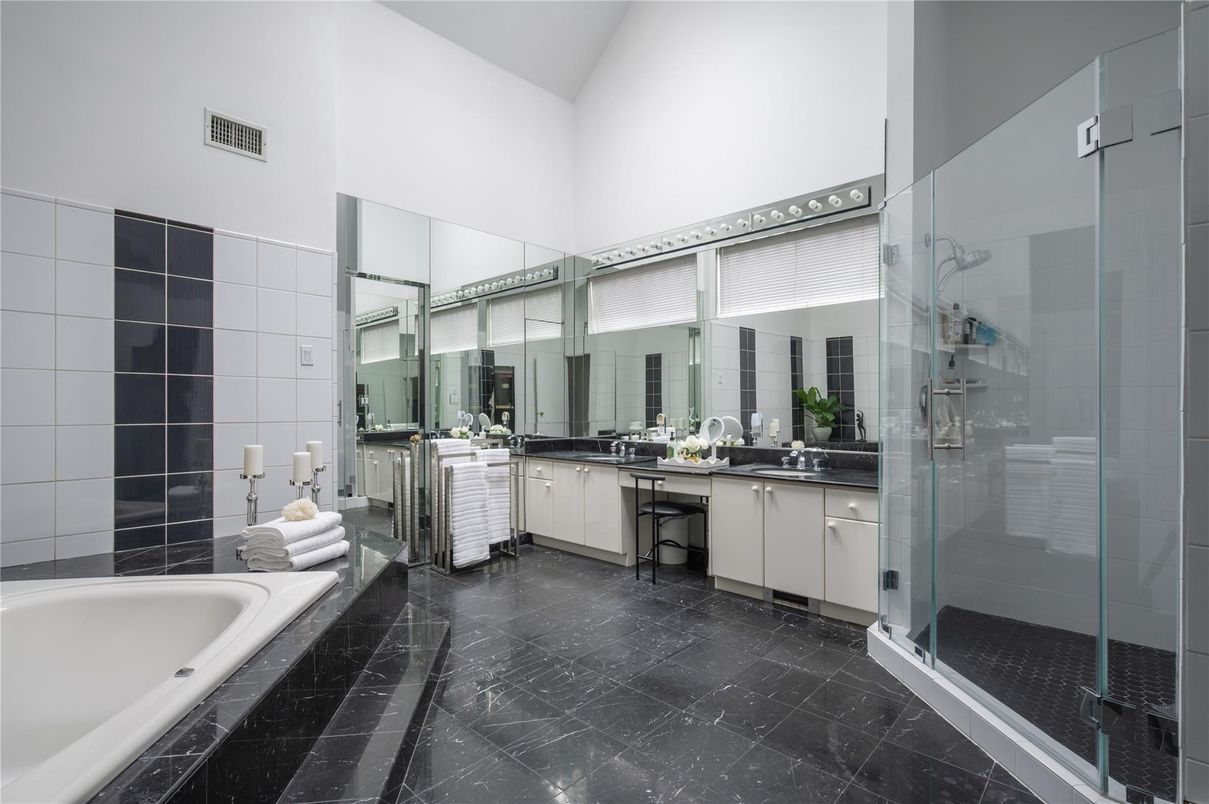 Bathroom, Glass Shower, Interior, Marble