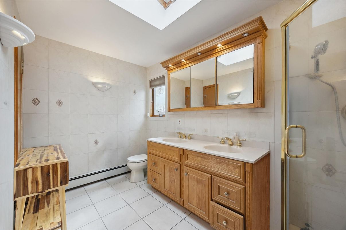 Bathroom, Dual Sink Vanities, Glass Shower, Interior