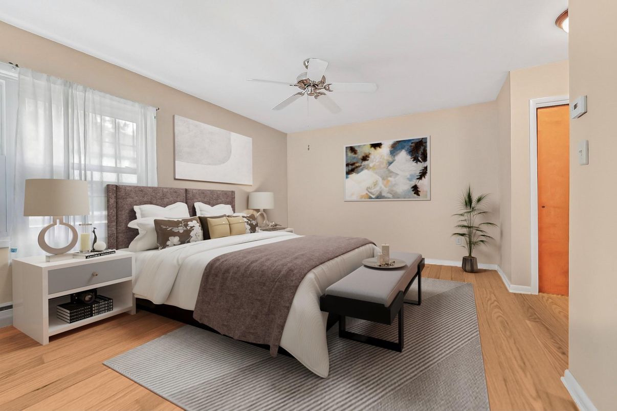 Bedroom, Interior, Wood Texture Flooring