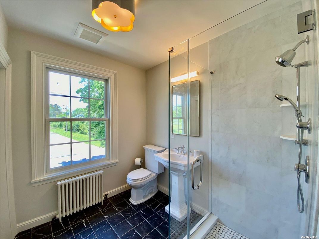 Bathroom, Glass Shower, Interior, Marble Walls