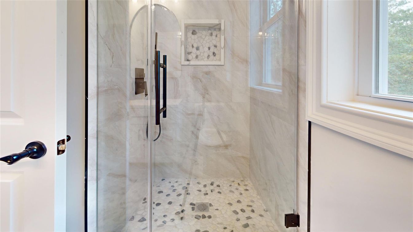 Bathroom, Glass Shower, Interior, Marble Walls