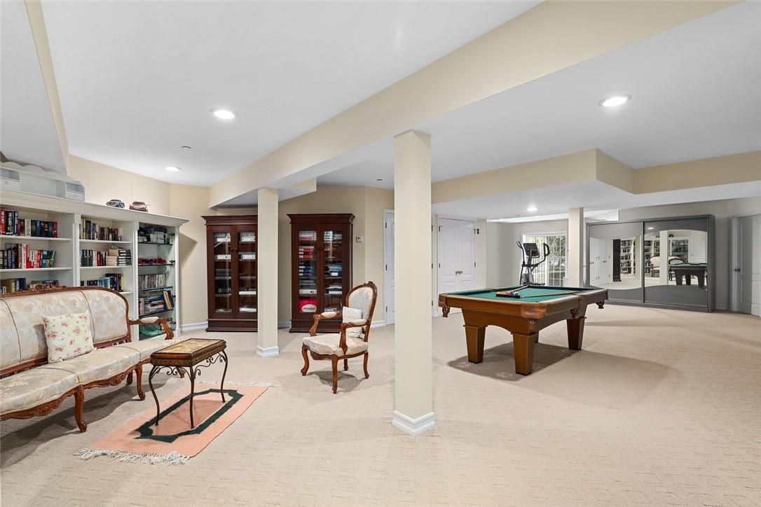 Billiard Table, Game Room, Interior, Recessed Lighting