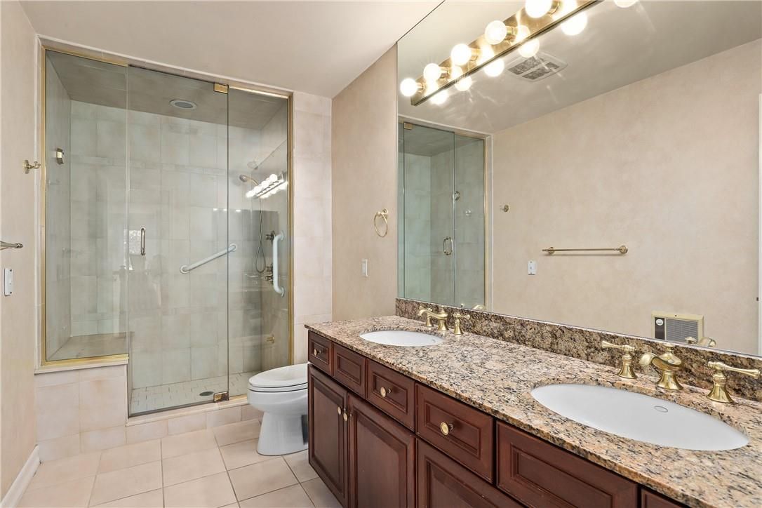 Bathroom, Dual Sink Vanities, Glass Shower, Interior