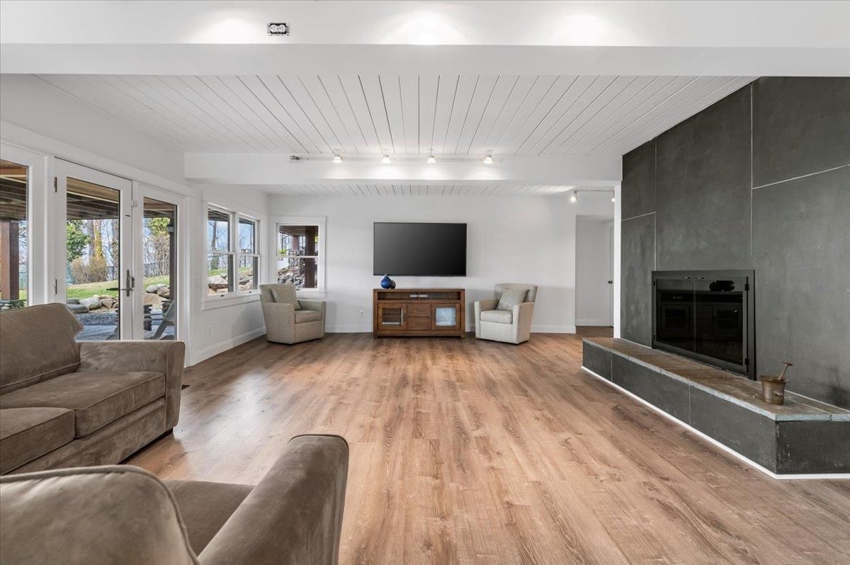 Fireplace, Interior, Living room, Wood Texture Flooring