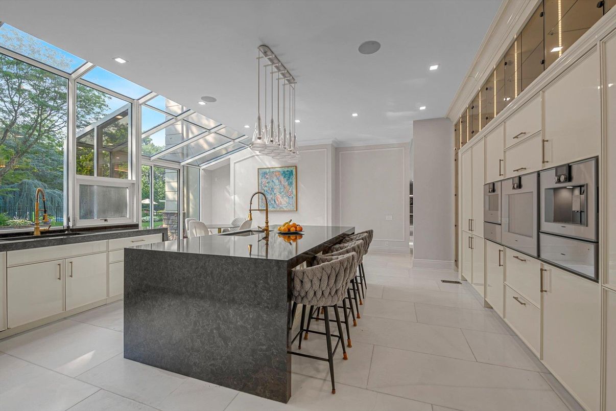 Dining room, Glass Ceilings, Interior, Kitchen, Pendant Lights, Recessed Lighting