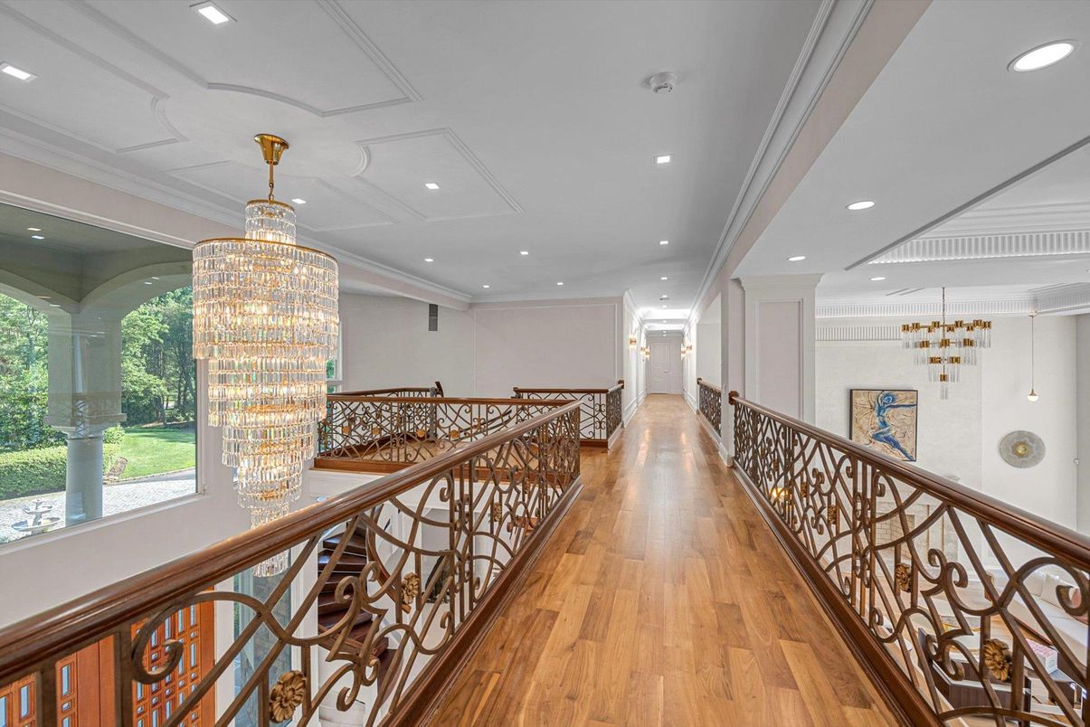 Chandelier, Interior, Recessed Lighting, Wood Texture Flooring