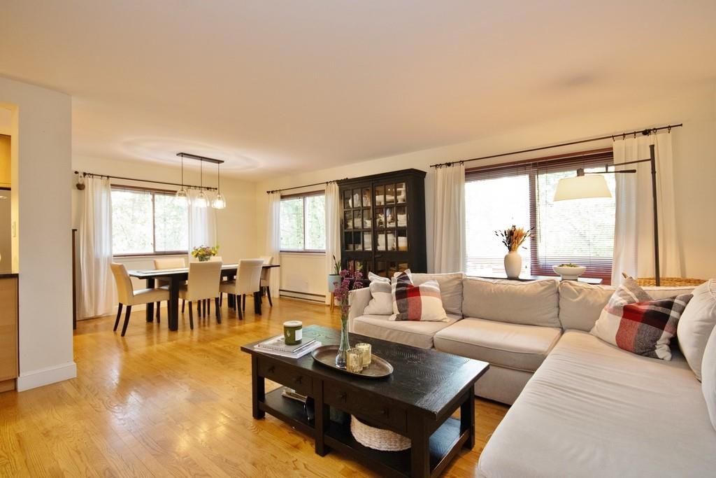 Dining room, Interior, Living room, Pendant Lights, Wood Texture Flooring