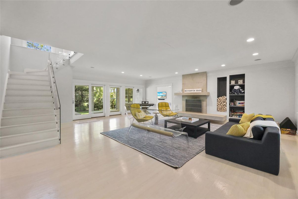 Fireplace, Interior, Living room, Recessed Lighting