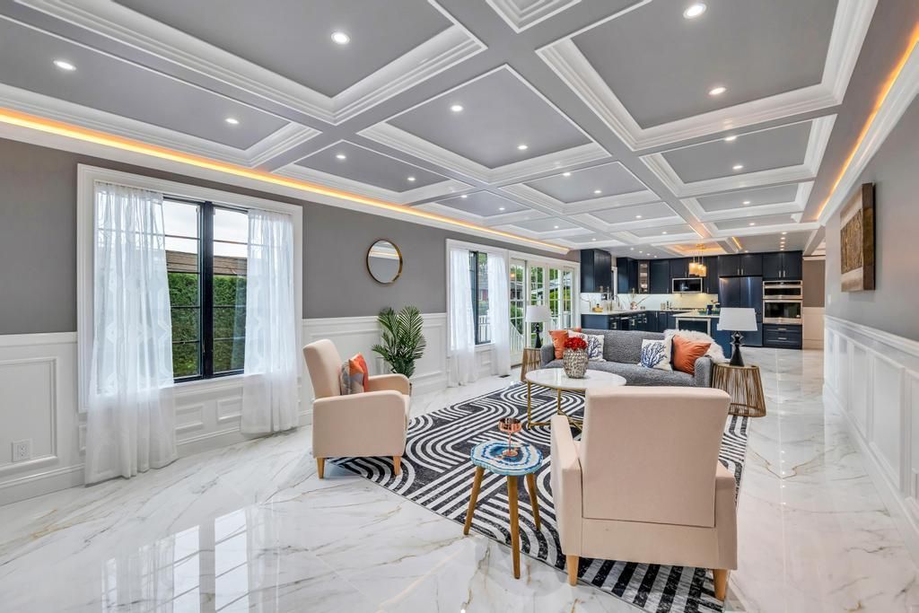 Interior, Kitchen, Living room, Marble, Recessed Lighting