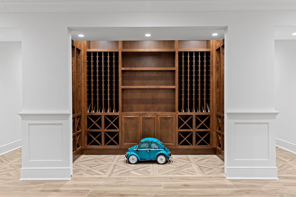 Interior, Recessed Lighting, Wine Storage, Wood Texture Flooring
