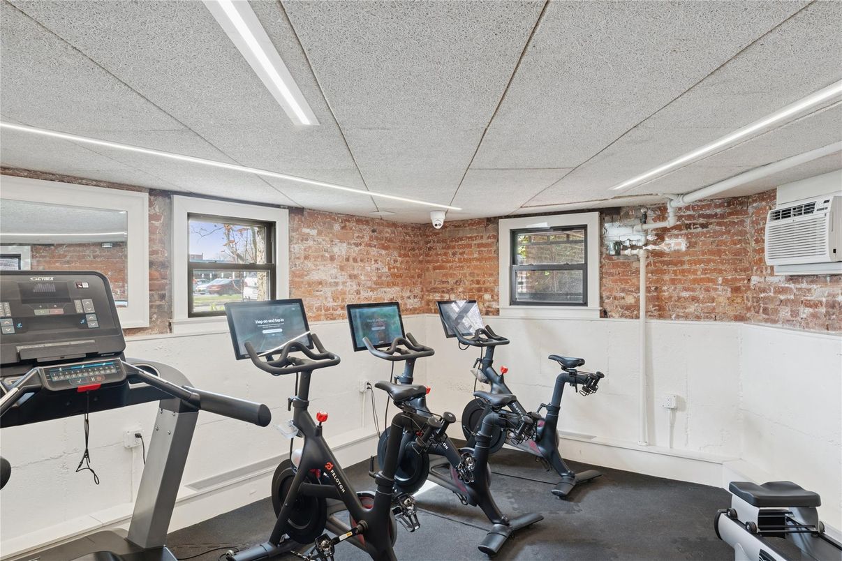 Fitness Equipment, Interior, Stone Walls