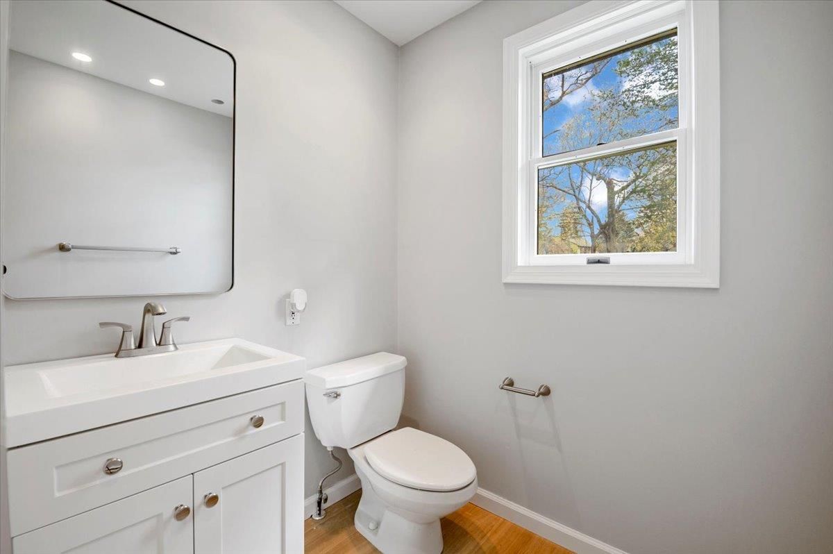 Bathroom, Interior, Recessed Lighting, Wood Texture Flooring
