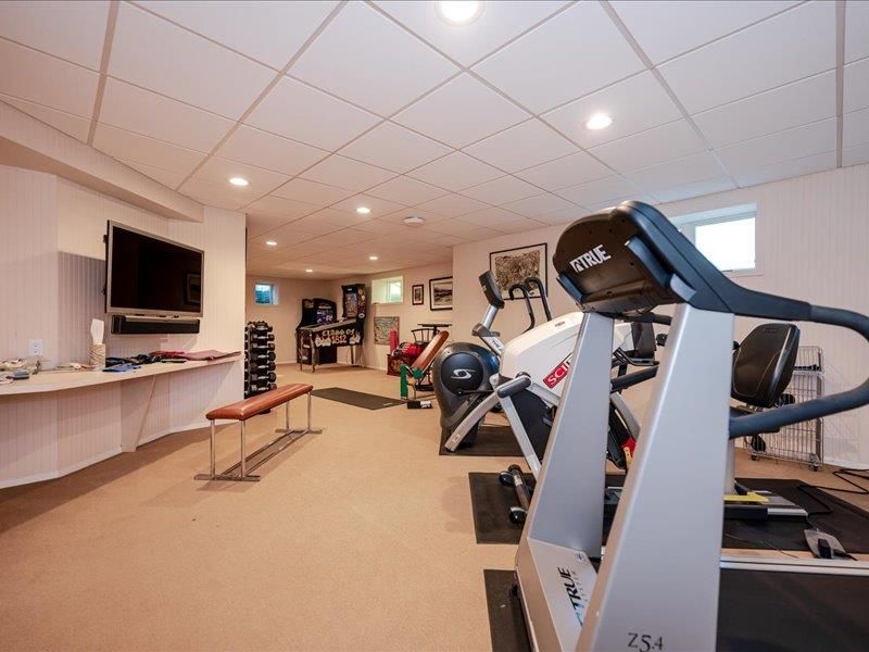 Fitness Equipment, Gym, Interior, Recessed Lighting