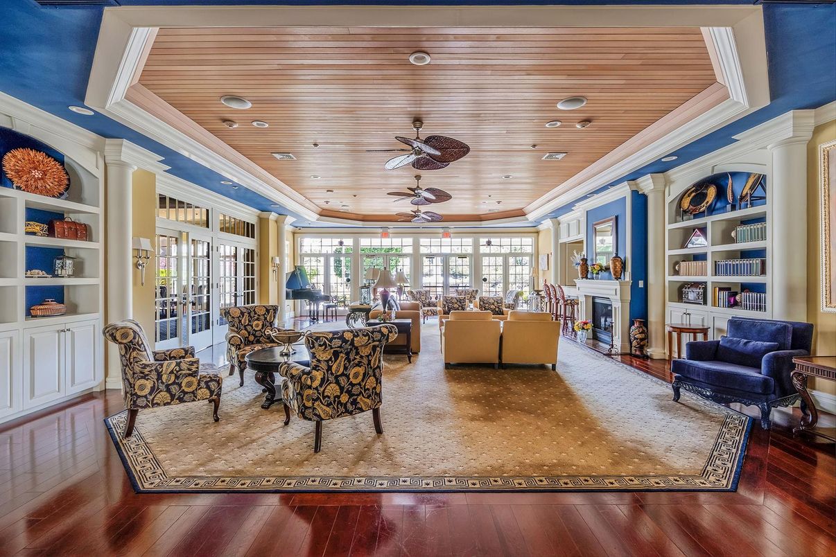 Fireplace, Interior, Living room, Recessed Lighting, Wooden Ceilings, Wood Texture Flooring