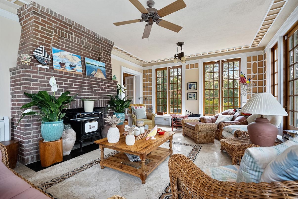 Interior, Living room, Stone Walls