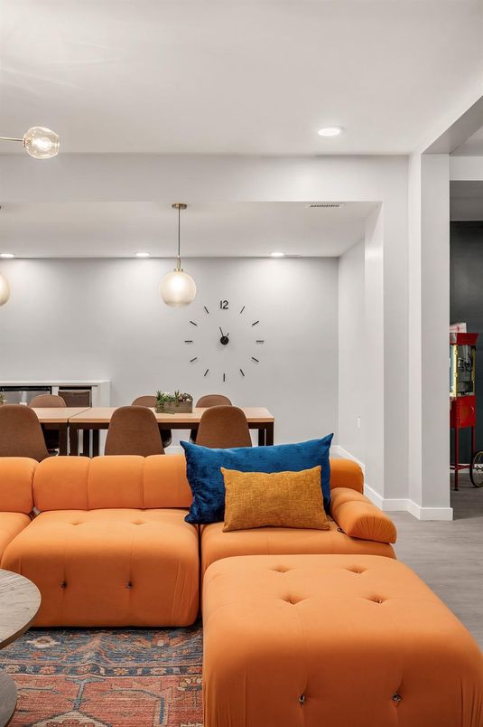 Dining room, Interior, Living room, Pendant Lights, Recessed Lighting