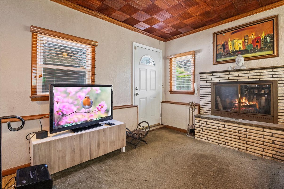 Fireplace, Interior, Wooden Ceilings