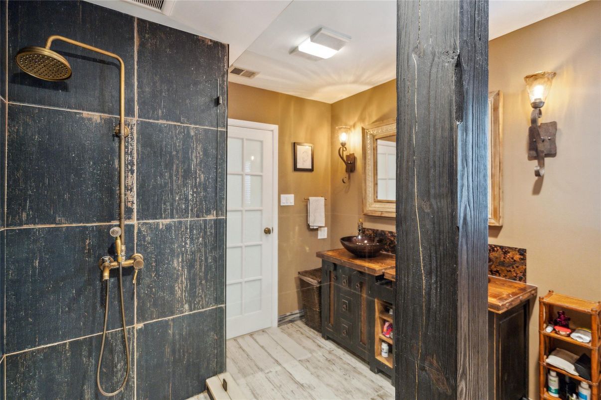 Bathroom, Interior, Wood Texture Flooring